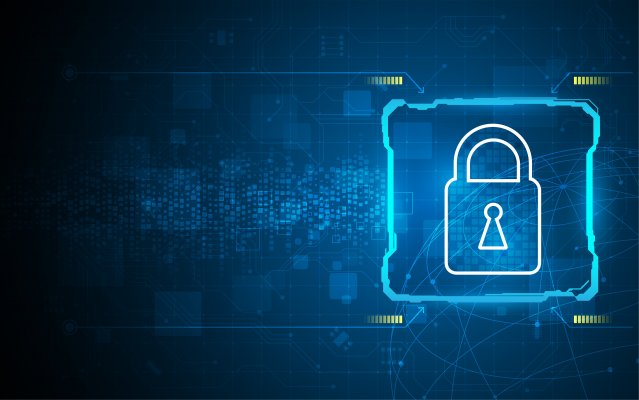 hotspot shield vpn services blue lock sign blue background